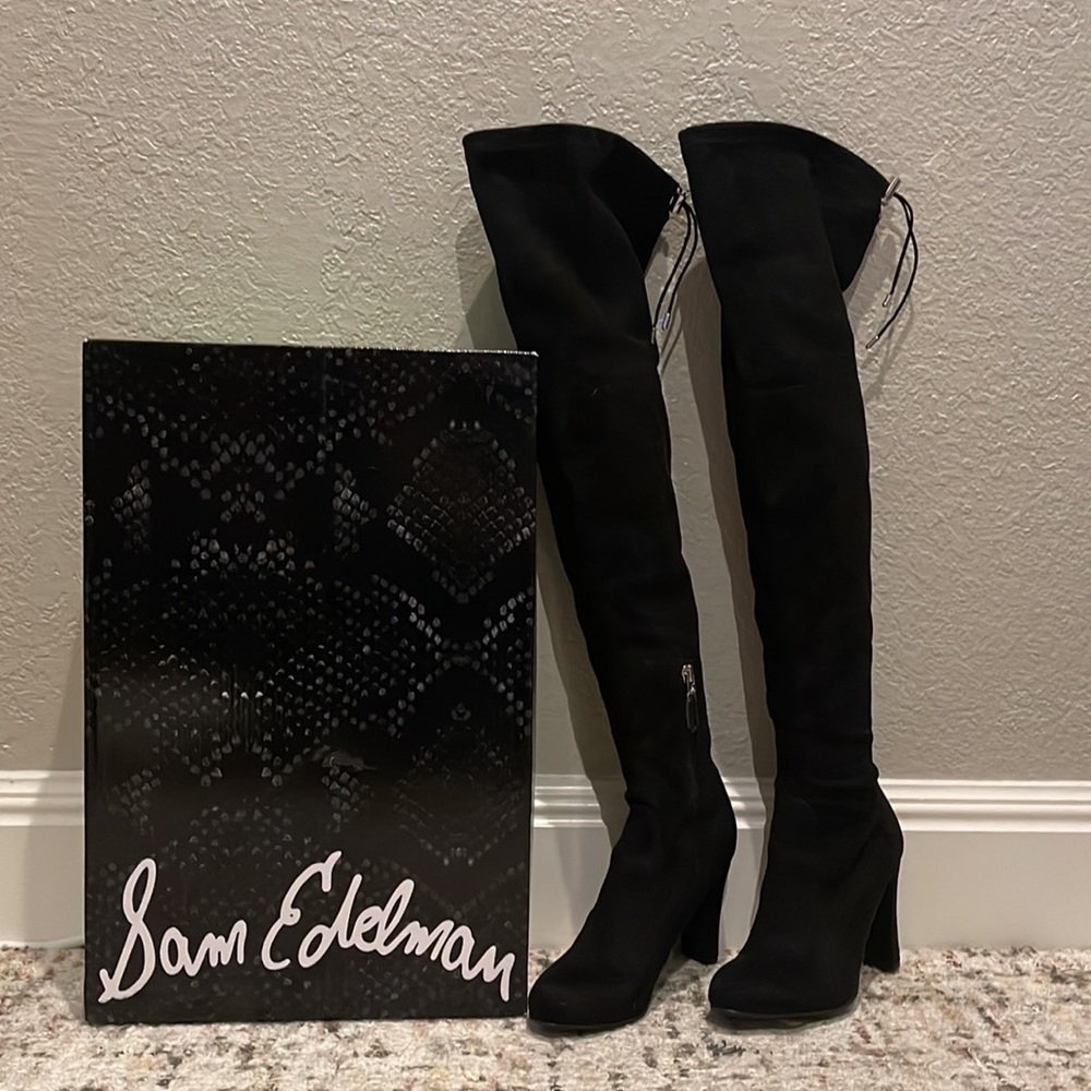 Sam Edelman Kent Suede Over-the-knee Boot, Black - Size 5.5